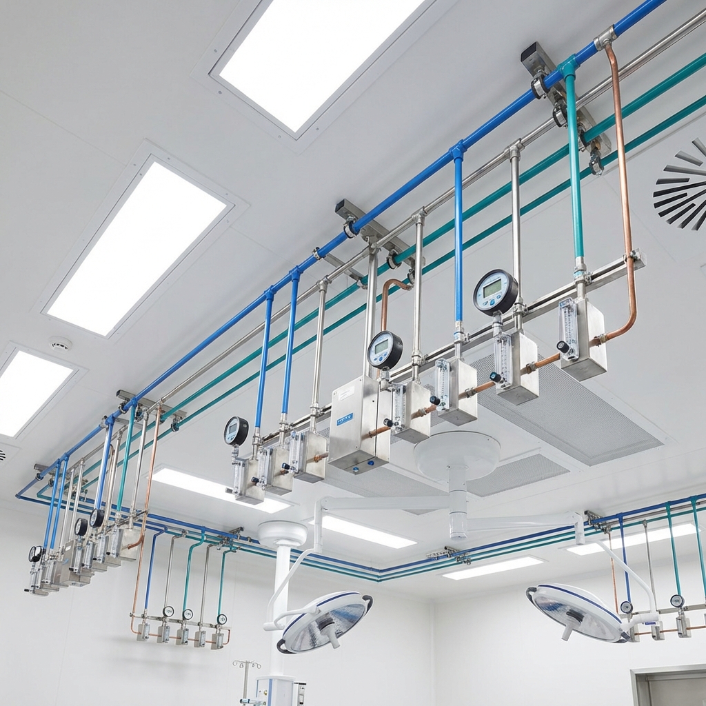 Medical gas pipeline system installation
